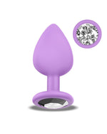 Sparkly Butt Plug Size S Silicone Lilac