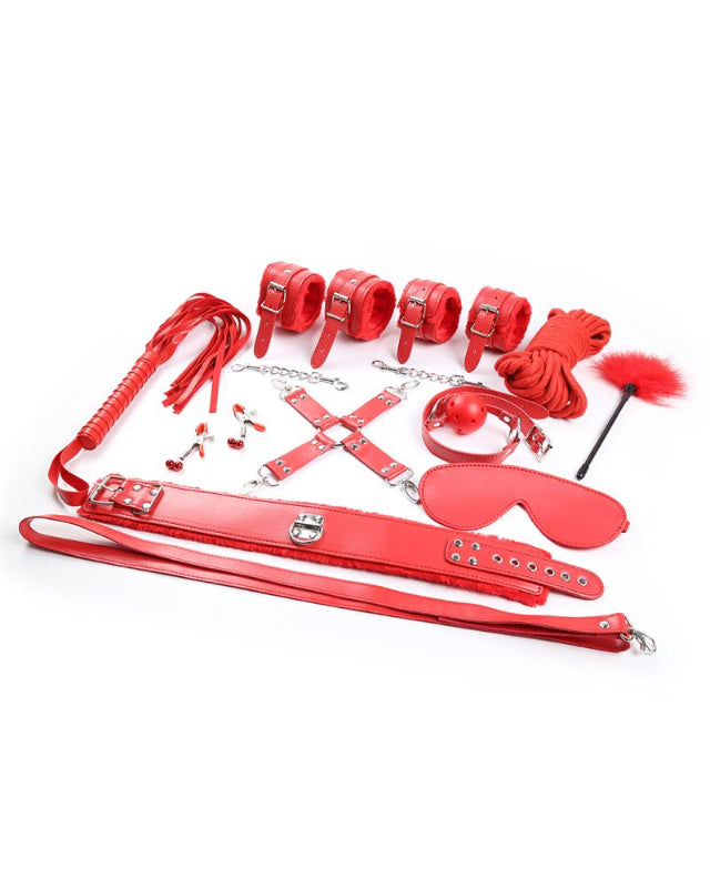 Bondage Set 10 Pieces Red