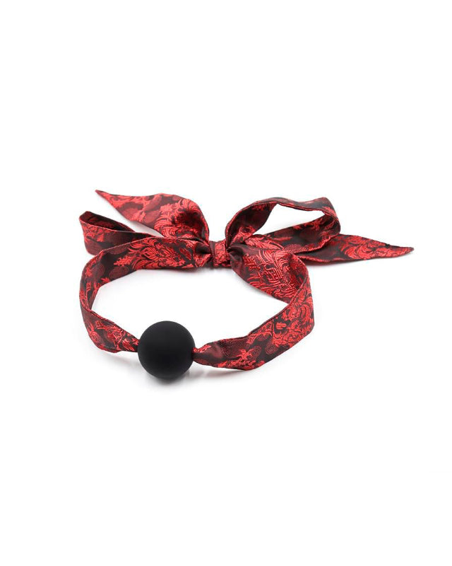 Silicone Ball Gag Red Black