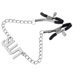 Nipple clamps with Chain Slut