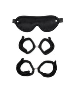 Handcuffs AnkleCuffs and Mask Black