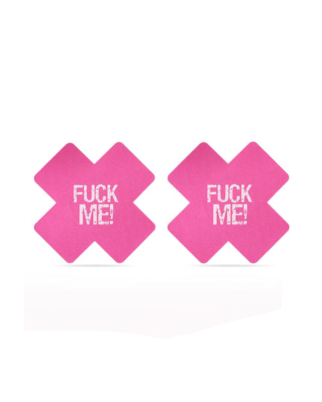 Pack Nipple Covers Cross Black and Pink FUCK ME