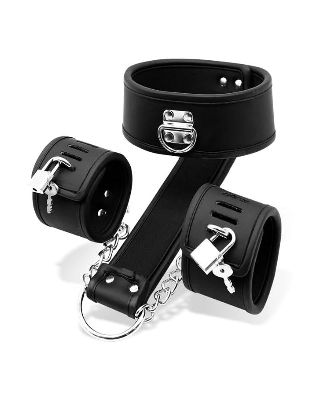 Collar with Handcuffs Set Vegan Leather