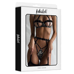 Lily Bra Thong Garter Belt and Leopard Print Garters Set