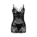 Lila Open Back Babydoll and Thong