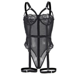 Ariana Teddy with Garter Belt and Leg Rings Black