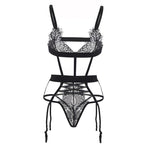 Beatrix Teddy with Garter Belt and Lace Blindfold