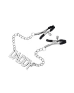 Nipple Clamps with Daddy Word Pendant