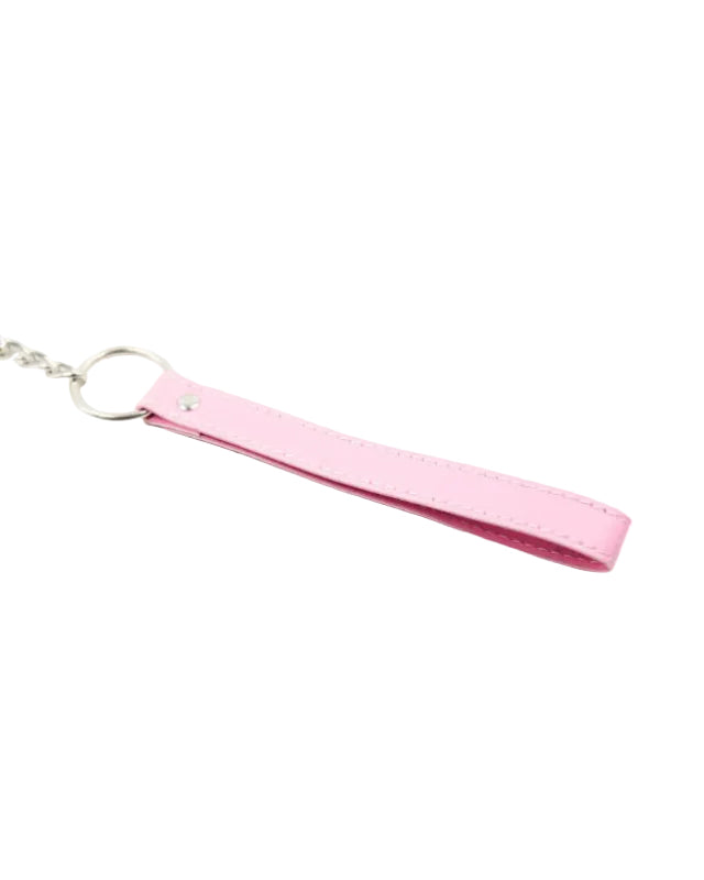 Metal Chain Leash Pink 65cm