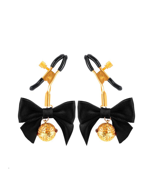Nipple clamps with Bow Black