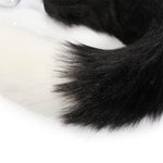 Fox Tail Anal Plug Black and White 40 cm