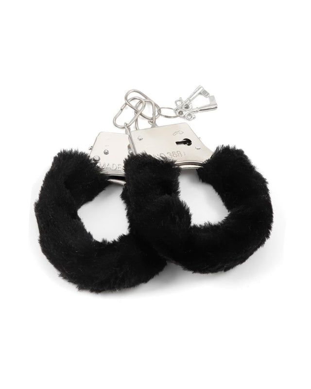 Furry Metal Cuff Black