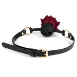 Gold Metal rose gag Ball