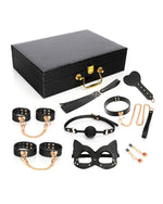 8 Piece Leather Bondage Kit with Storage Case