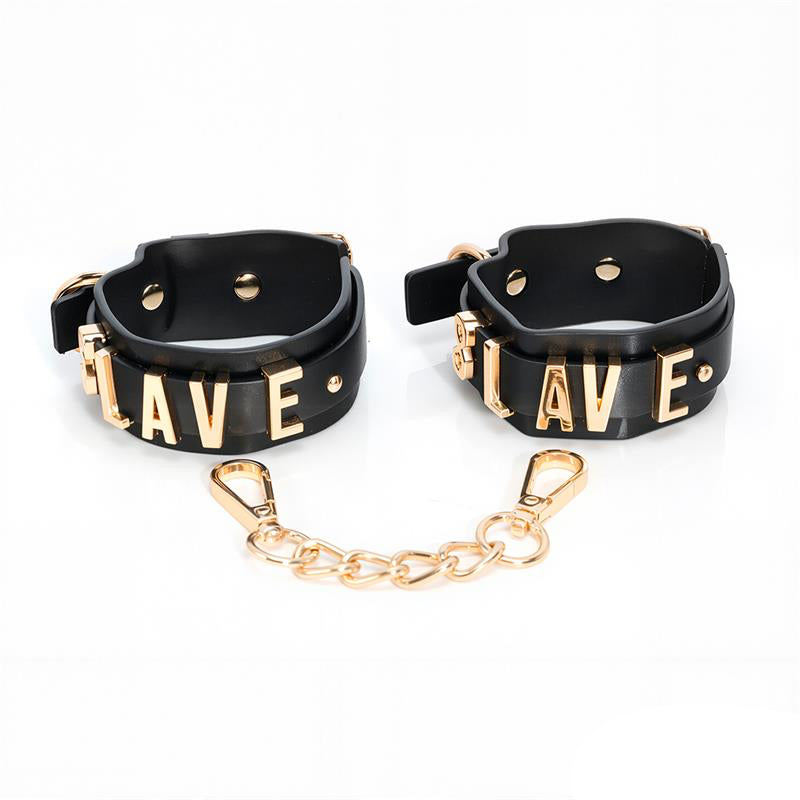 SLAVE Ankle cuff with Golden Chain