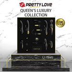 Luxury Set Queens with 12 Toys Black and 18k Gold