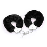 3 Pieces Set Mask Handcuffs and Feathers Black