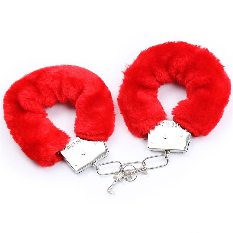3 Pieces Bondage Set Cuffs Eye Mask and Feathers