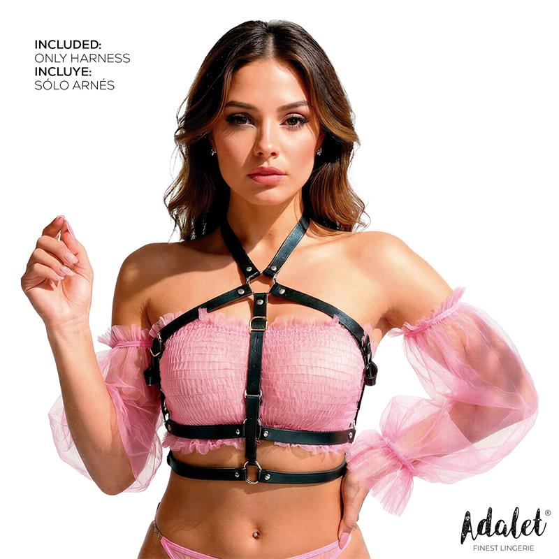 Elva Vegan Leather Chest Harness One size